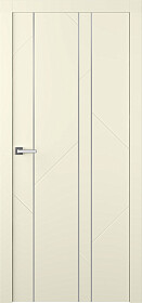 Межкомнатная дверь Флекс 1 Молдинг Хром Эмаль шампань - фото