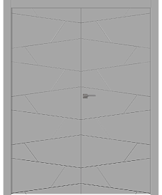 Межкомнатная дверь Svea Эмаль светло-серый Двойная - фото