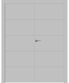 Межкомнатная дверь Arvika Эмаль светло-серый Двойная - фото