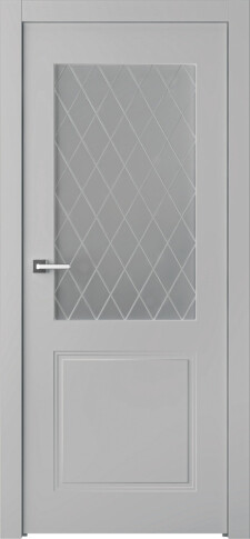 Межкомнатная дверь Кремона 2 Эмаль пепельный - фото