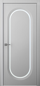 Межкомнатная дверь Аргентум 1D Эмаль пепельный - фото