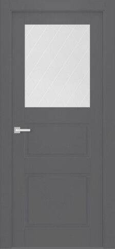 Межкомнатная дверь Инари Эмаль графит - фото