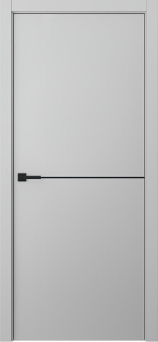 Межкомнатная дверь Avesta 1H Молдинг Чёрный Эмаль пепельный - фото