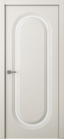 Межкомнатная дверь Аргентум 1D Эмаль жемчуг - фото
