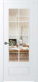 Межкомнатная дверь Ламира 5 Эмаль белый - фото