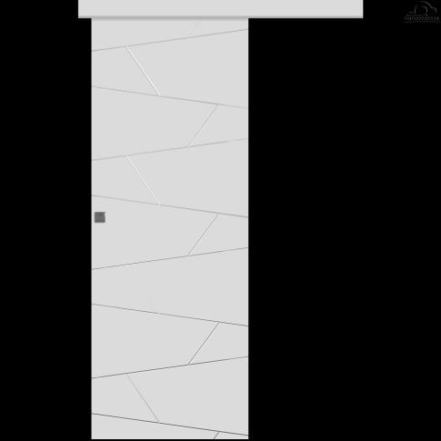 Межкомнатная дверь Svea Эмаль белый Купе - фото