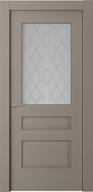 Дв.полотно Пвдощ "Роялти" Эмаль Мокко 2,0-0,9 Мателюкс Белый Витраж Рис39 Распашная