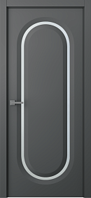 Межкомнатная дверь Аргентум 1D Эмаль графит - фото