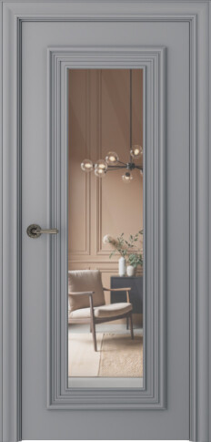 Межкомнатная дверь Палаццо 1 Эмаль светло-серый - фото Межкомнатная дверь Палаццо 1 Эмаль светло-серый - фото