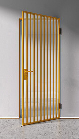 Дв.полотно Пвдгщ "Спейс Апр 10" Gold 2,0-0,9 Прозрачное Каленое Комп 2 С Фурн №33/4 Gold В Ящике-Упаковке Распашная