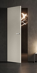 Межкомнатная дверь Спейс Эмаль шампань - фото