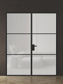 Межкомнатная дверь Спейс Апр 2 Black Двойная - фото Межкомнатная дверь Спейс Апр 2 Black Двойная - фото