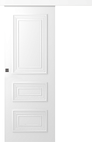 Межкомнатная дверь Палаццо 3/1 Эмаль белый Купе - фото