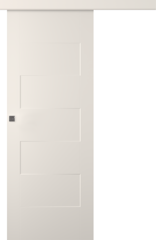 Межкомнатная дверь Split Эмаль жемчуг Купе - фото