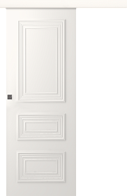 Межкомнатная дверь Палаццо 3/1 Эмаль жемчуг Купе - фото