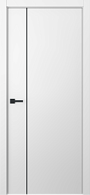 Межкомнатная дверь Avesta 1V Молдинг Чёрный Эмаль белый - фото