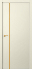 Межкомнатная дверь Avesta 1V Молдинг Золото Эмаль шампань - фото
