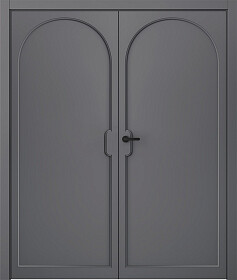 Межкомнатная дверь Триумф 1 Эмаль графит Двойная - фото