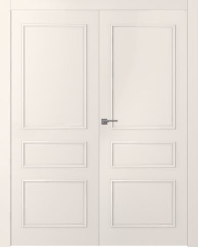 Межкомнатная дверь Ламира 3 Эмаль жемчуг Двойная - фото Межкомнатная дверь Ламира 3 Эмаль жемчуг Двойная - фото