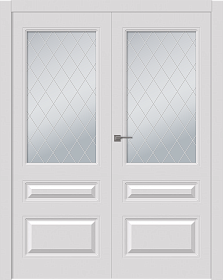 Межкомнатная дверь Роялти Эмаль белый Двойная - фото