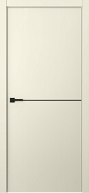 Межкомнатная дверь Avesta 1H Молдинг Чёрный Эмаль шампань - фото