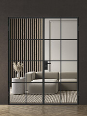 Дв.полотно Пвдоф "Спейс Апр 5" Black 2,0-0,4 Прозрачное Каленое Комп 2 С Фурн №33/4 Black В Яшике-Упаковке Распашная двойная