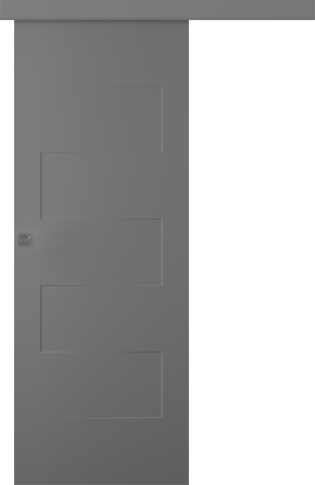 Межкомнатная дверь Split Эмаль графит Купе - фото